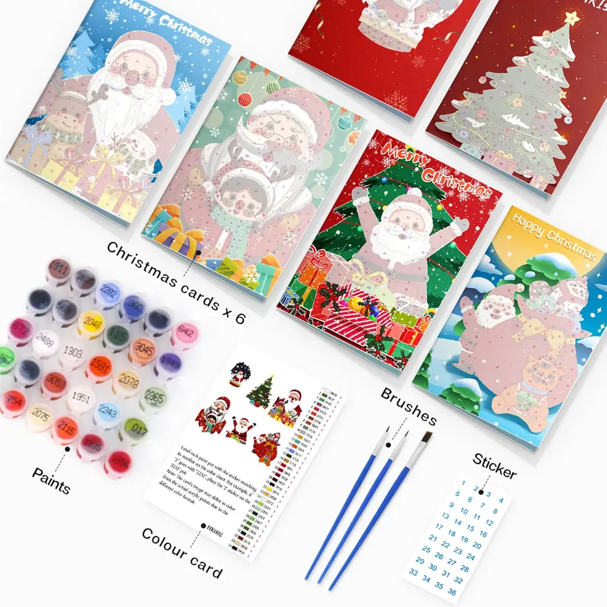 Personalisierte Weihnachtskarten 1 - Paint by Numbers Personalized Christmas Cards