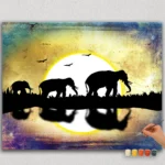 Paint By Numbers - DIamond Painting HORJPE (25) Elephant Family
