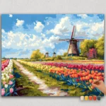 Windmill in Flower Fields