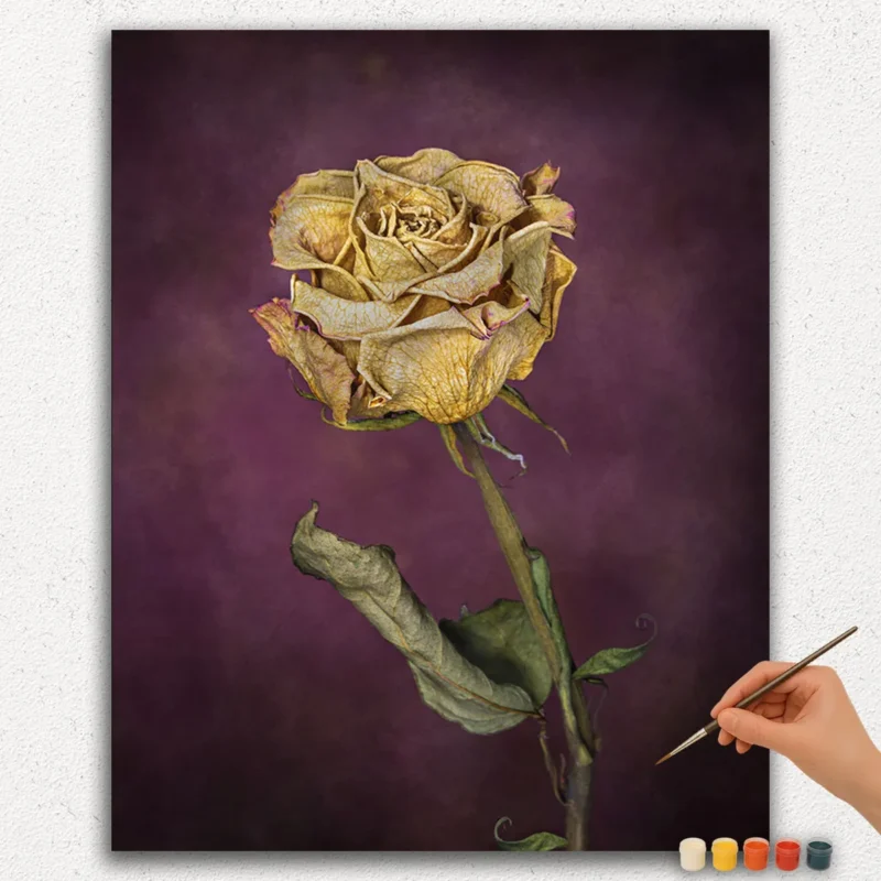 The Golden Rose - Paint by Numbers
