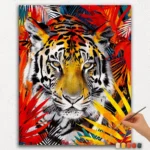 Colorful Tiger - Paint by Numbers