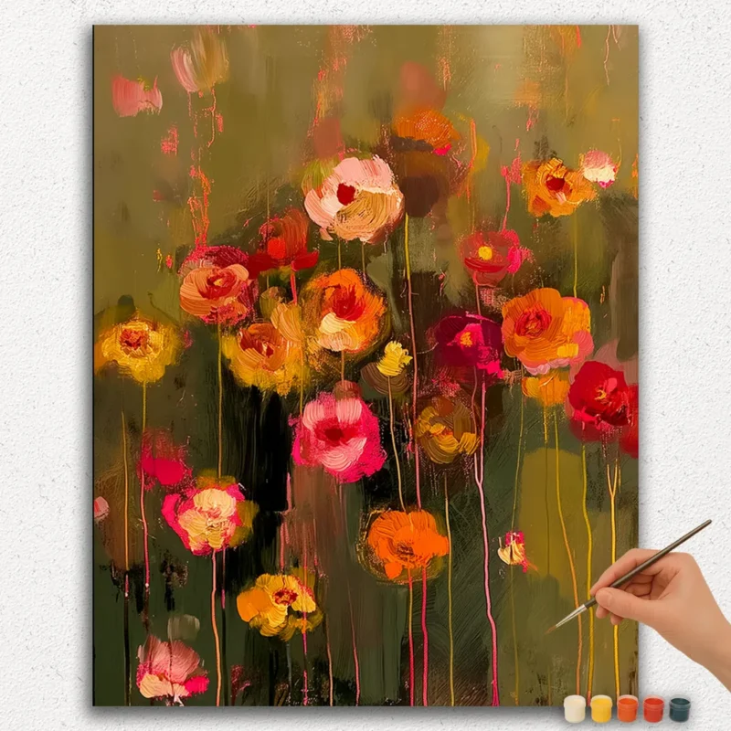 Multicolor Flowers - Paint By Numbers