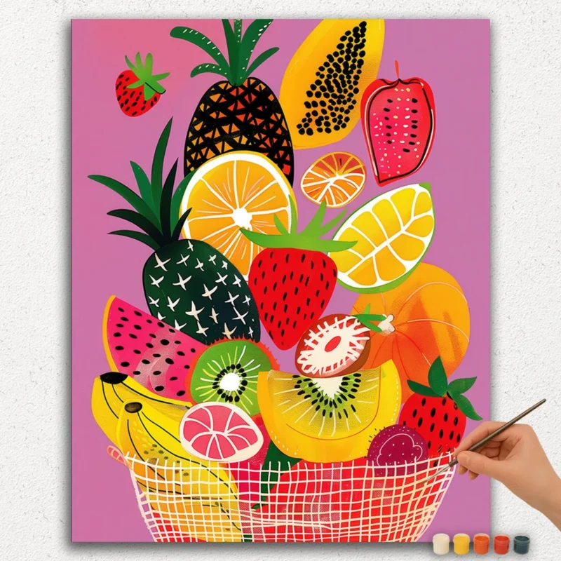 Paint By Numbers - DIamond Painting Ver JPE (48) Colorful Fruits - Paint By Numbers