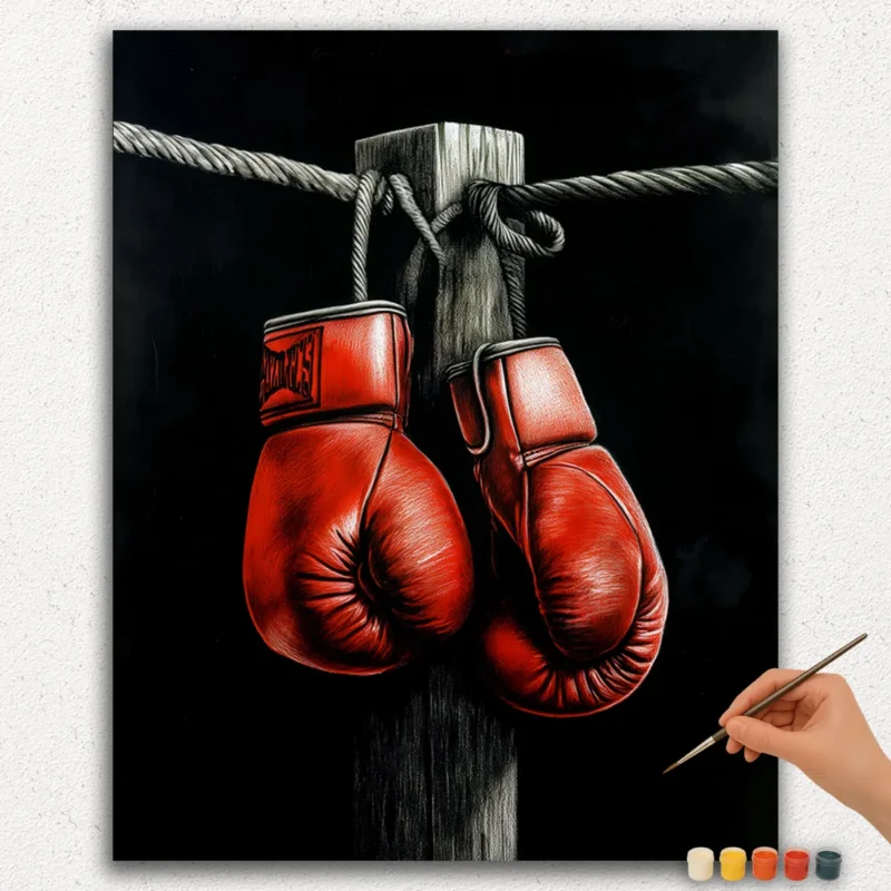 Paint By Numbers - DIamond Painting Ver JPE (60) Boxing Gloves - Paint by Numbers