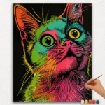 Paint By Numbers - DIamond Painting Ver JPE (81) Surprised Cat - Paint by Numbers