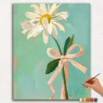 Paint By Numbers - DIamond Painting Ver JPE (82) The White Flower - Paint by Numbers