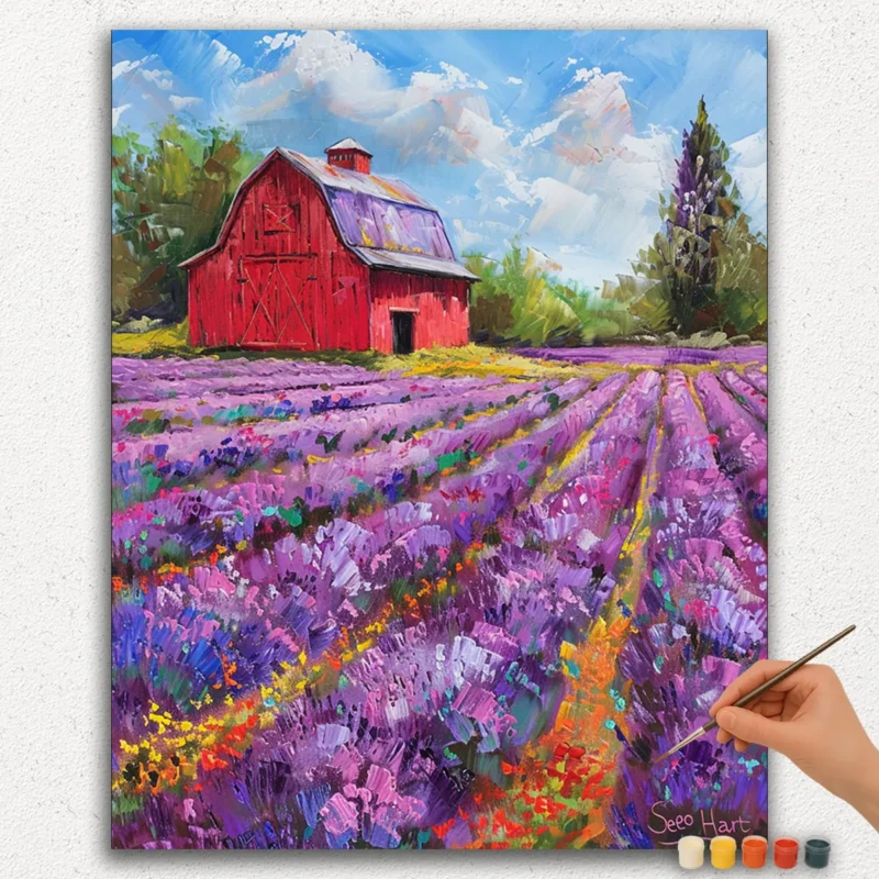 Paint By Numbers - DIamond Painting Ver PNV (154) House in Colorful Fields
