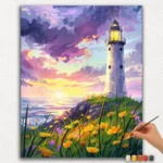 Paint By Numbers - DIamond Painting Ver PNV (176) Lighthouse and Flower Field