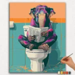 Paint By Numbers - DIamond Painting Ver PNV (349) Elephant in Toilet