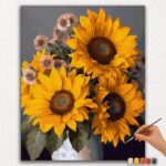 Paint By Numbers - DIamond Painting Ver PNV (36) Beautiful Flowers in a Vase