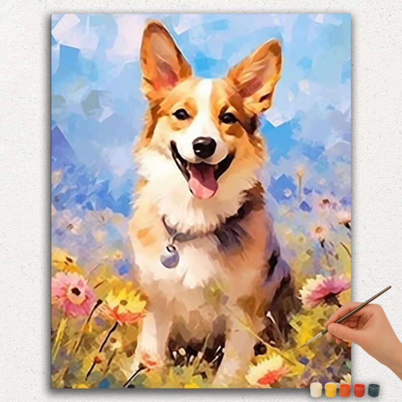 Paint By Numbers - DIamond Painting Ver PNV (56) Shiba in Happy Mood