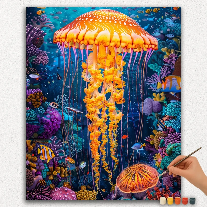 Paint By Numbers - DIamond Painting Ver PNV (579) Jelly Fish