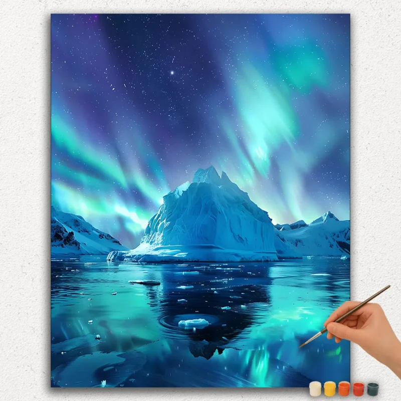 Paint By Numbers - DIamond Painting Ver PNV (607) Beautiful Aurora Borealis