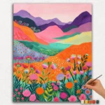 Paint By Numbers - DIamond Painting Ver PNV (622) Colorful Fields and Mountains