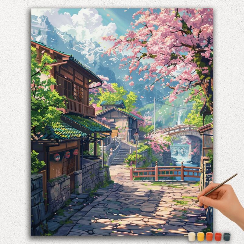 Paint By Numbers - DIamond Painting Ver PNV (77) House and the Bridge