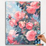 Paint By Numbers - DIamond Painting Ver PNV (80) Beautiful Pink Roses