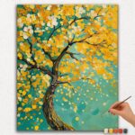 Paint By Numbers - DIamond Painting Ver PNV (83) Beautiful Golden Tree