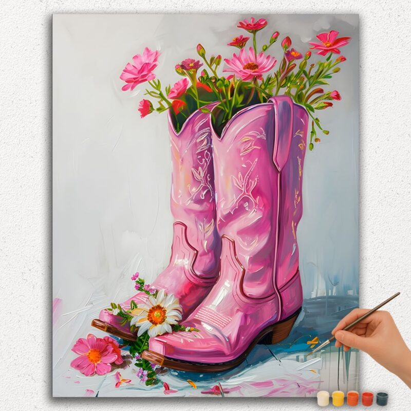 Paint By Numbers - DIamond Painting Ver jpgg (102) Flowers and Boots