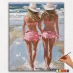 Paint By Numbers - DIamond Painting Ver jpgg (180) Two Women on the Beach