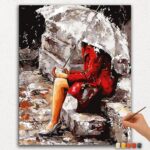 Paint By Numbers - DIamond Painting Ver jpgg (20) Girl Holding An Umbrella - Paint by Numbers