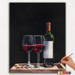 Paint By Numbers - DIamond Painting Ver jpgg (224) Wine Glasses and Bottle