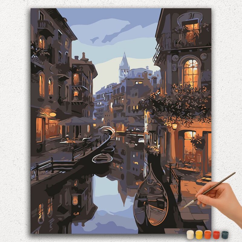 Paint By Numbers - DIamond Painting Ver jpgg (23) River in The City - Paint by Numbers