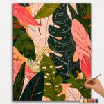 Paint By Numbers - DIamond Painting Ver jpgg (331) Tropical Leaves