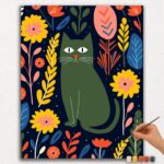 Paint By Numbers - DIamond Painting Ver jpgg (347) Cat and Flowers