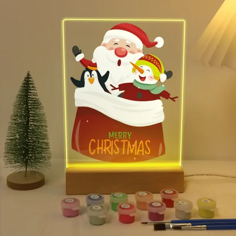 022-5 Santa and Snowman - LED Paint by Numbers