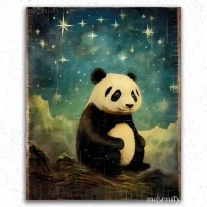 Baby Panda and Stars