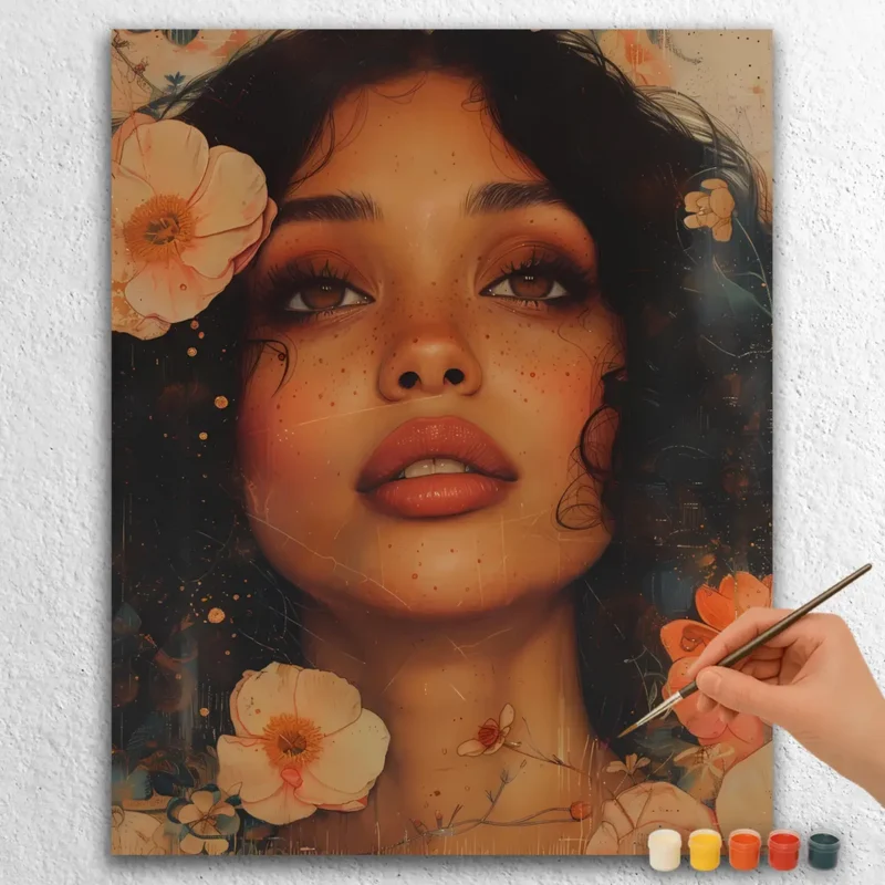 Afro-American Easter 11630 African Woman and Flowers