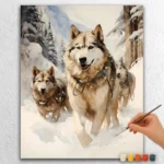 Alaska 1248 Dogs in Snow