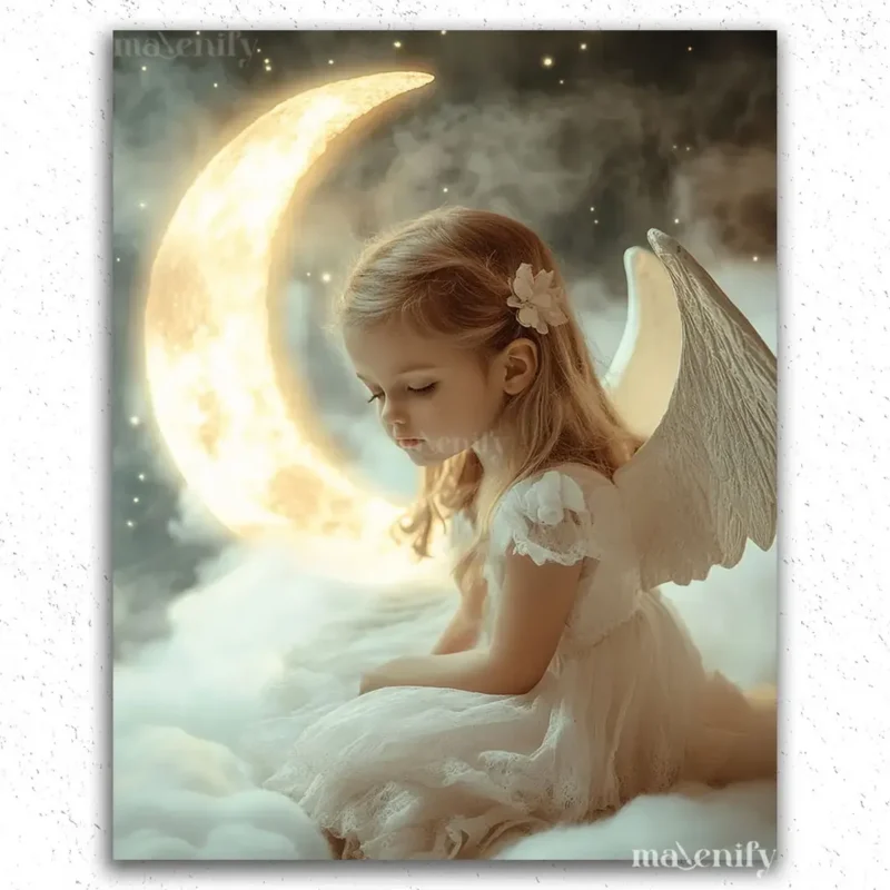 Angel Paint By Numbers Diamond Paintings angel (1).jpg Angel on the Moon