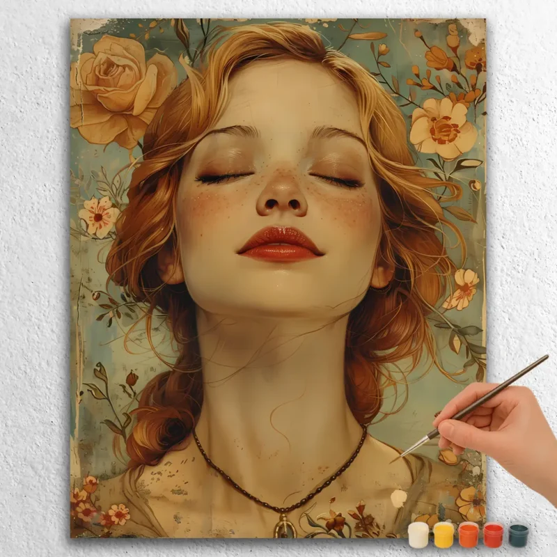 Art Deco Easter 1588 Beautiful Girl Art