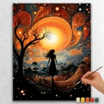 Australia 10156 Abstract Girl and Tree