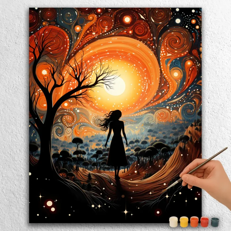 Australia 10156 Abstract Girl and Tree