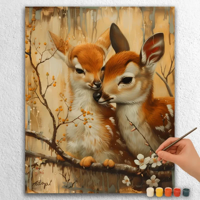 Baby Animals Easter 24265 Two Deer in Easter