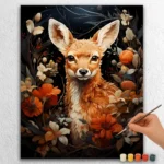 Baby Animals Valentines Day 26331 Beautiful Deer in Flowers