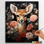 Baby Animals Valentines Day 9314 Deer in Flowers