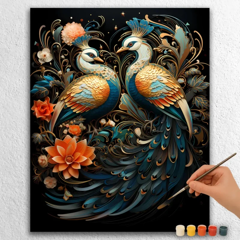 Boho Christmas 15489 Peacock Couple