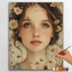 Pretty Girl and Flowers