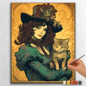 Witch with Cat