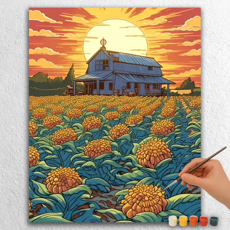 Cartoon-Style Farm 20664 Beautiful House in Farm