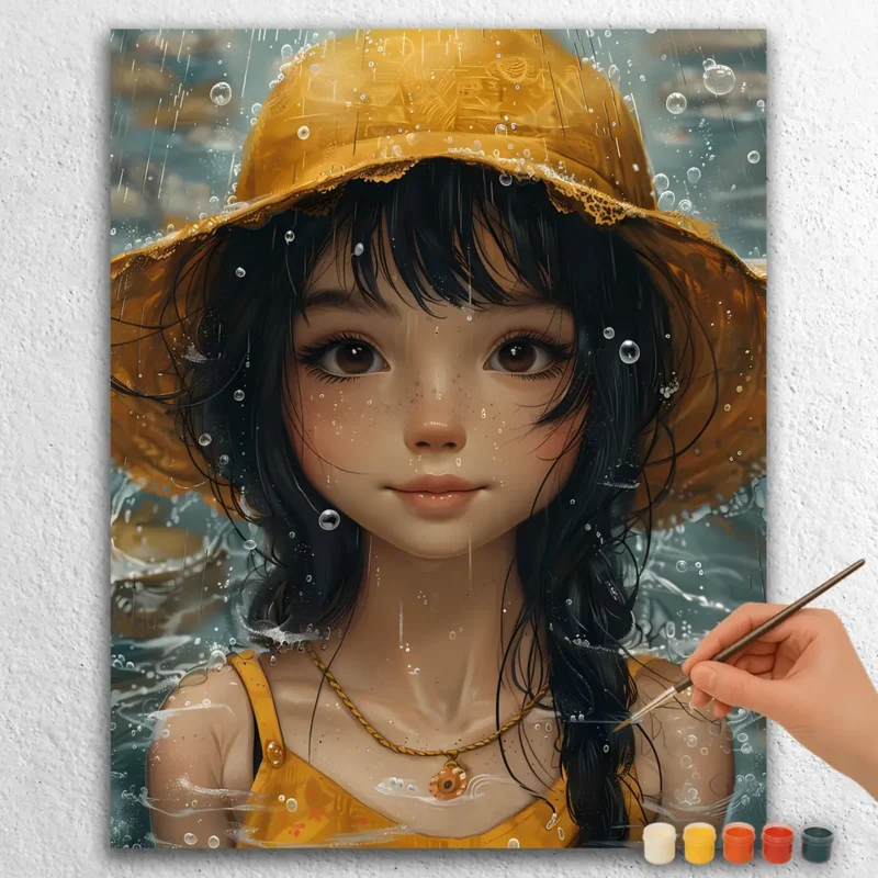 Chibi Summer 5731 Young Girl with Hat