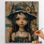 Flower Hat on a Girl