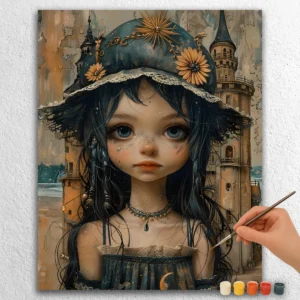 Flower Hat on a Girl