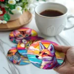 Colorful Animals - Tiger Fox Cat Coasters (17)