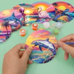 Colorful Sealife - Custom Cup Coasters - Paint by Numbers (5)