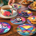 Cute Animals and Birds Coasters DIY paint By Numbers (17)