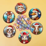 Cute Christmas Coasters (1) Cute Christmas Coaster - DIY Paint by Numbers